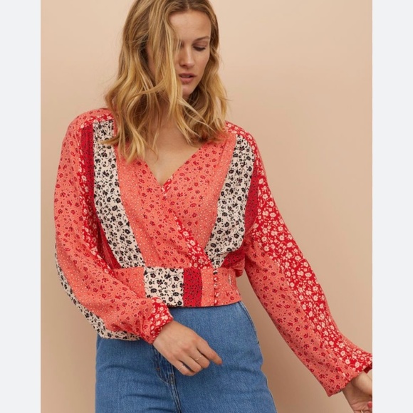 H&M Wrapped Blouse - Picture 1 of 3